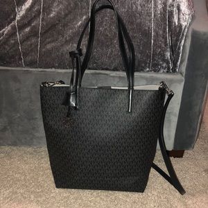 Large MK black/grey Haley Tote